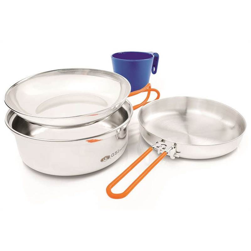 GSI Outdoors Glacier Stainless 1 Person Mess Kit-1
